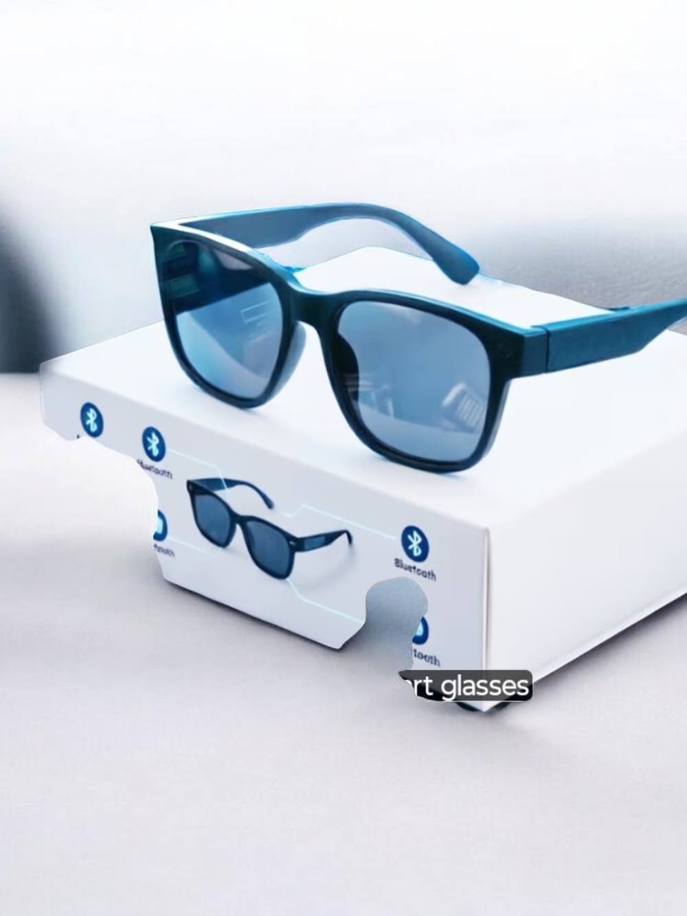 Bluetooth Smart Sunglasses in Teal Blue - Wireless Audio Shades